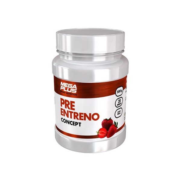 Pre-entreno Concept 500g - Megaplus - Sabor Fresa