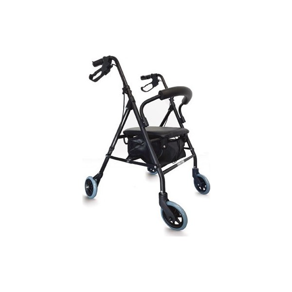 Andador Rollator Aluminio Con Freno Parking 4 Ruedas Ref.840847 U453